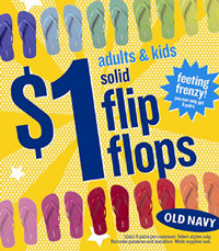 One dollar flip flops